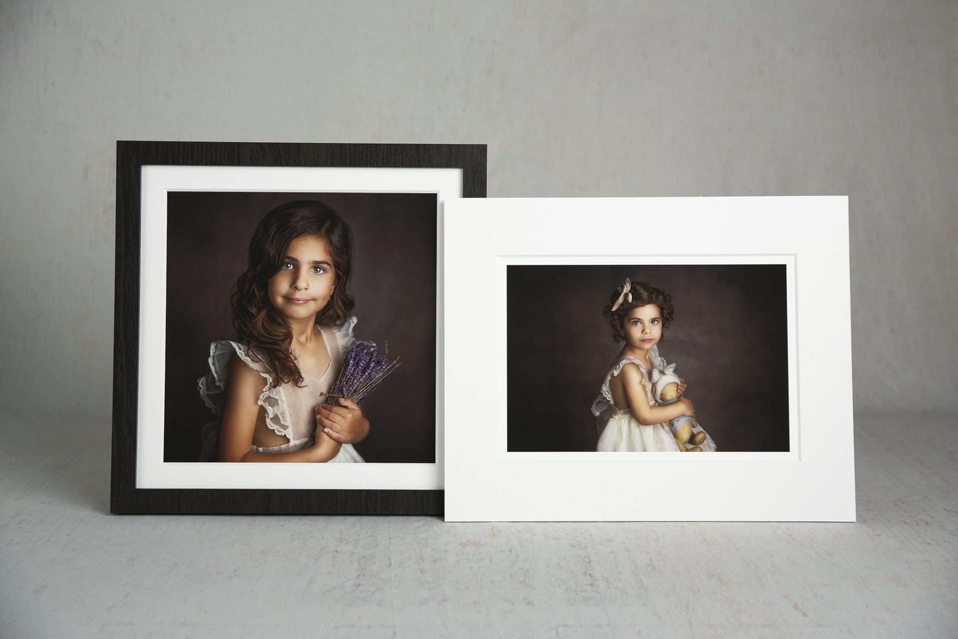 custom artwork featuring a framed mega mat and secondary matted print