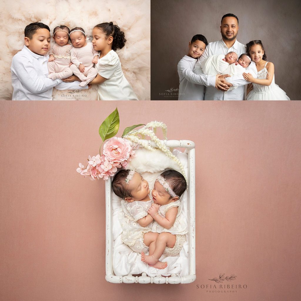 twin girls newborn session 