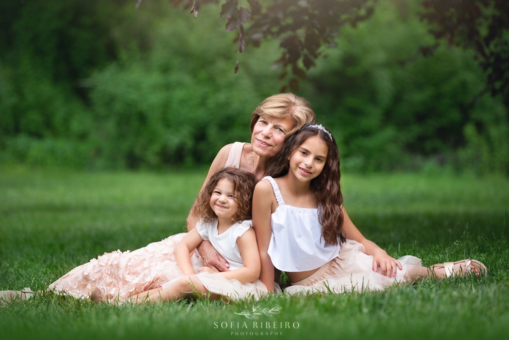 children posing with grandparents in monmouth county new jersey