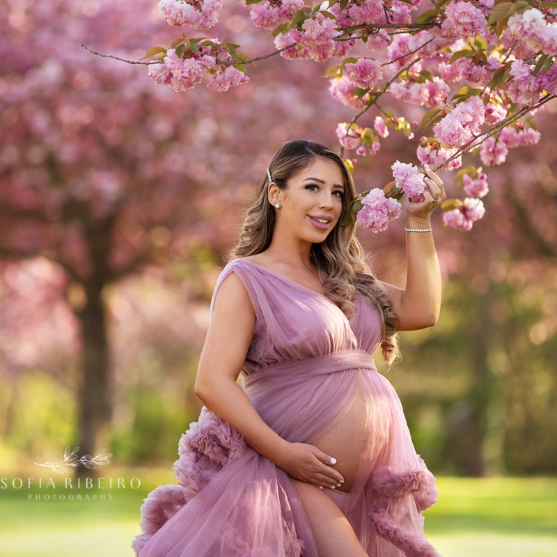 NJ Cherry Blossom Maternity Session – Newark NJ