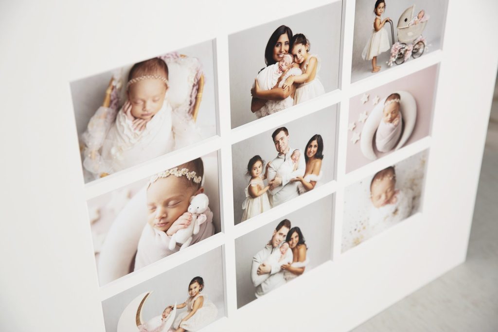 nj newborn photographer wall art 9 up frame with photos