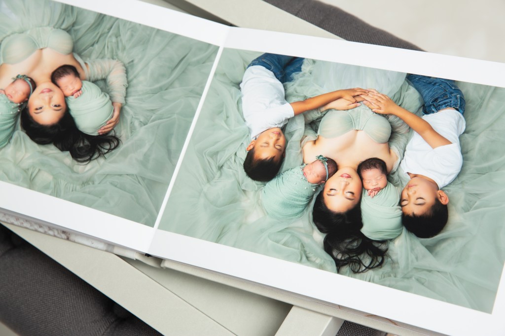 how to display an album, ways to display photos in your home, newborn photography in nj