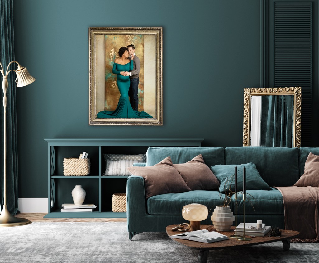 where to display photos in your home, main living area