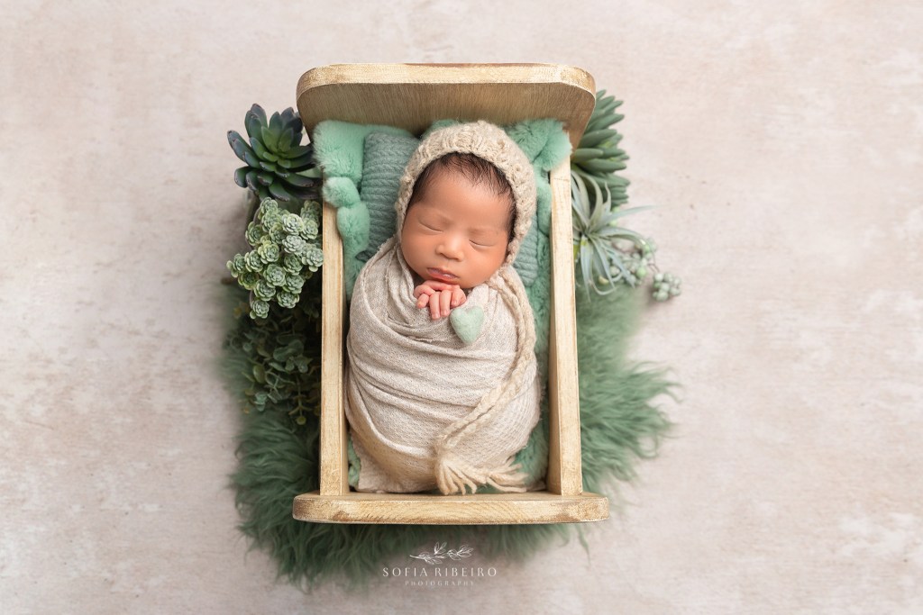 hillsborough nj newborn photographer, baby boy in bed prop