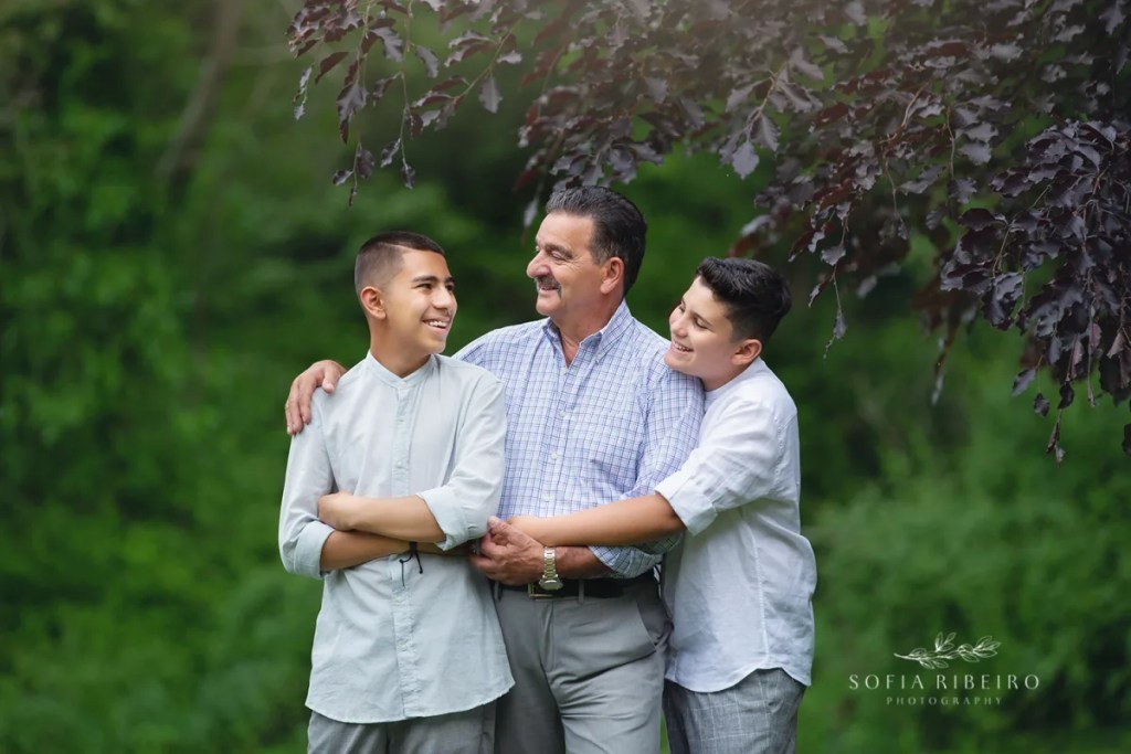 grandfather with grandsons
