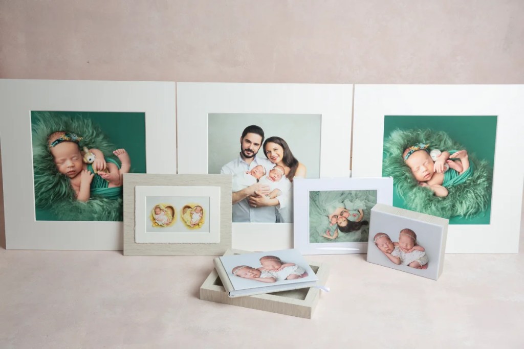 nj newborn photographer fine art newborn matted prints and wall art collection and album