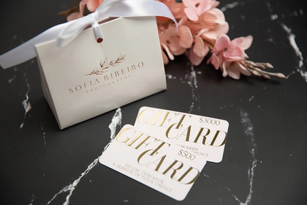 photo session gift cards, perfect for maternity, newborn, and family sessions. Baby shower gift cards, mother's day gift cards.