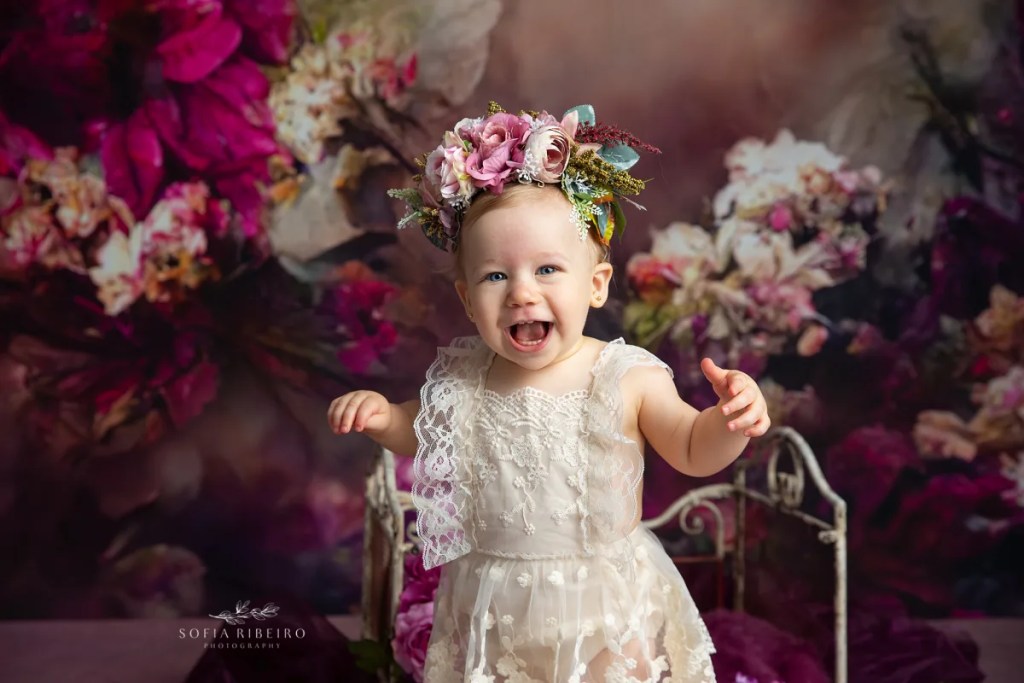 first birthday, fine art portraits, baby portrait