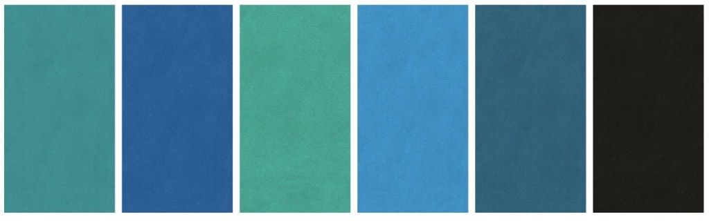 custom album, leatherette finish swatches