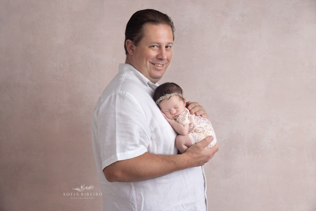 kearny nj newborn photographer, baby with dad
