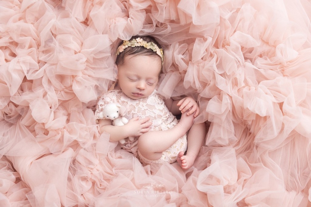 kearny nj newborn photographer, baby in ruffles