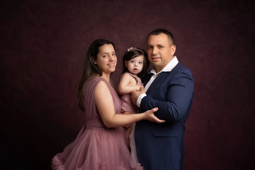 formal studio family session with nj family photographer sofia ribeiro photography, parents with baby
