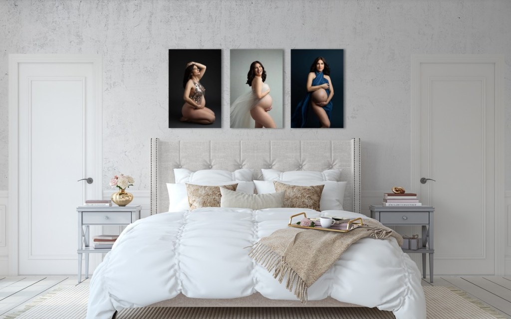 maternity photography set of 3 piece wall art, nj maternity photographer sofia ribeiro photography