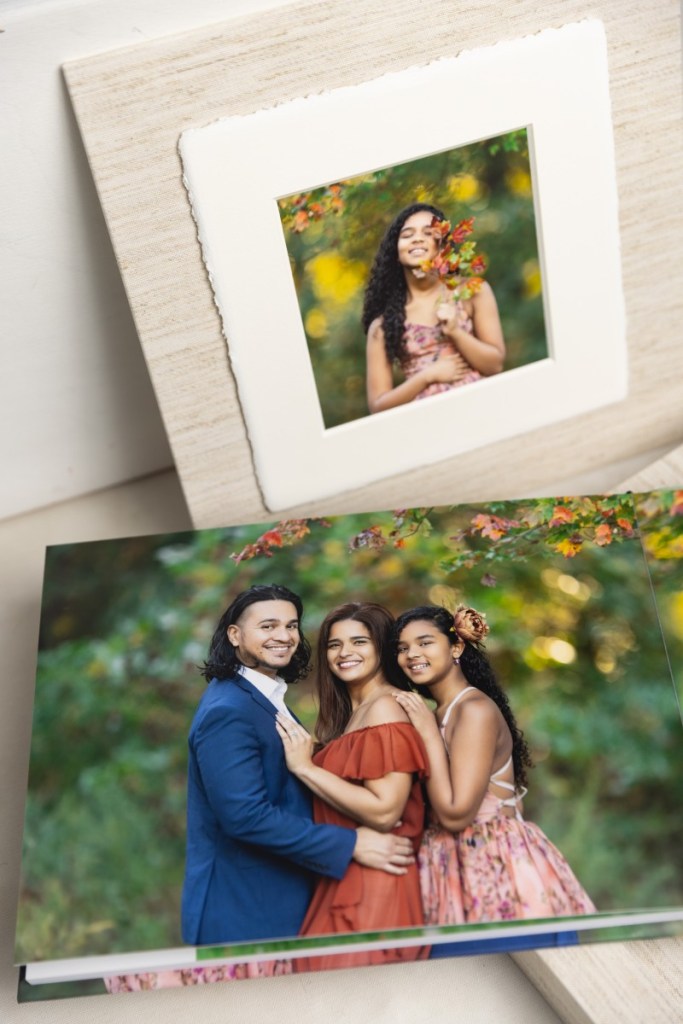 album sample of a family photo session with nj family photographer