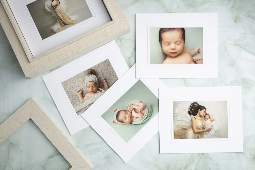 newborn photo session fine art prints in linen box by nj newborn photographer sofia ribeiro