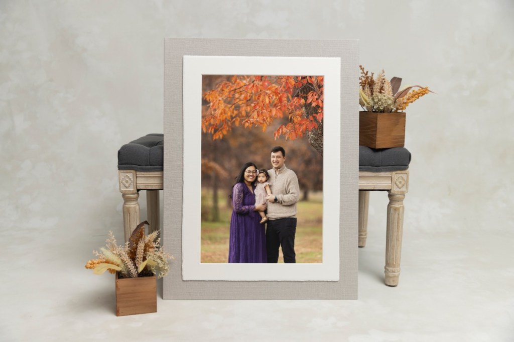 wall art from a nj family photo session outdoors in fall