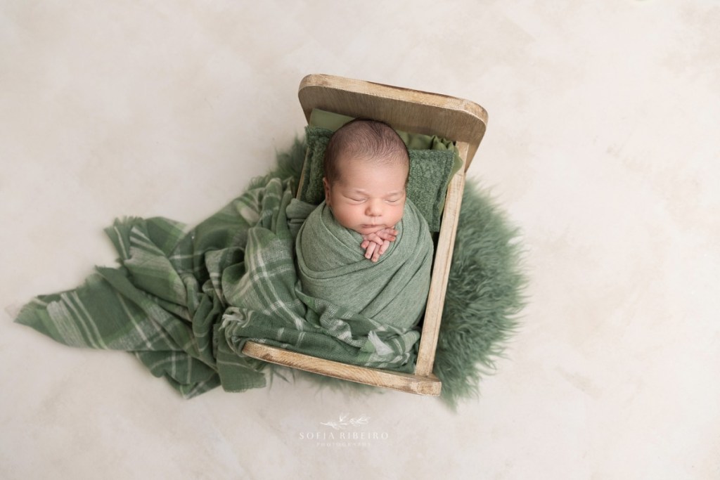 baby boy newborn session in green