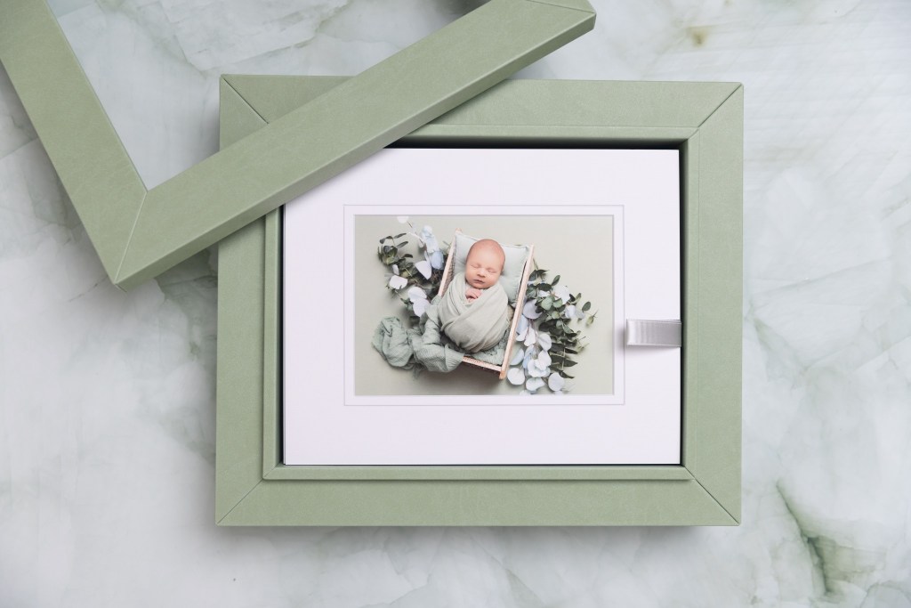 sofia ribeiro photography is a new jersey newborn photographer offering fine artwork products like this folio box featuring newborn session prints