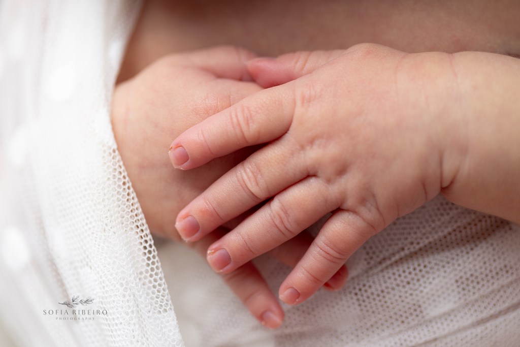 a macro shot of a baby's tiny hands in cranford nj