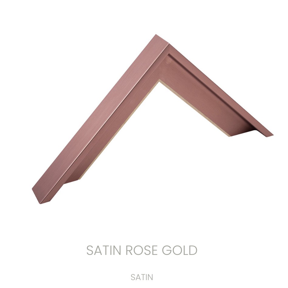 floating frame color satin rose gold