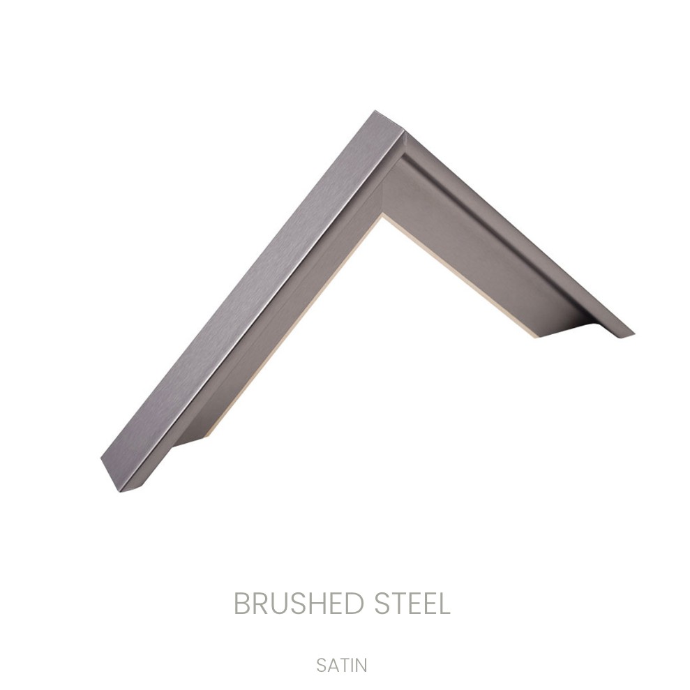 floating frame color brushed satin