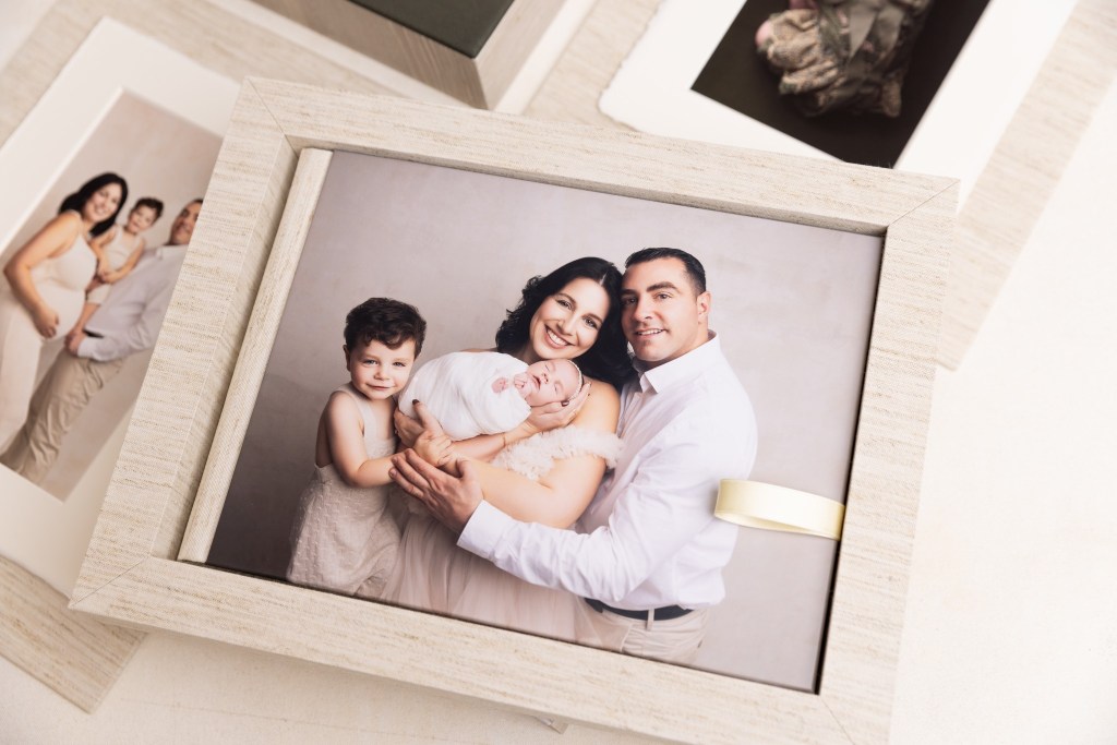 a gorgeous newborn photo album from a session at an nj newborn photographer's studio