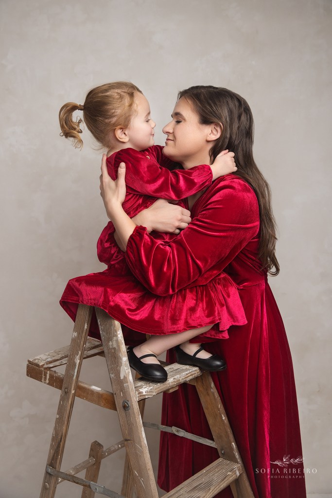 mom shares a sweet moment with her toddler
