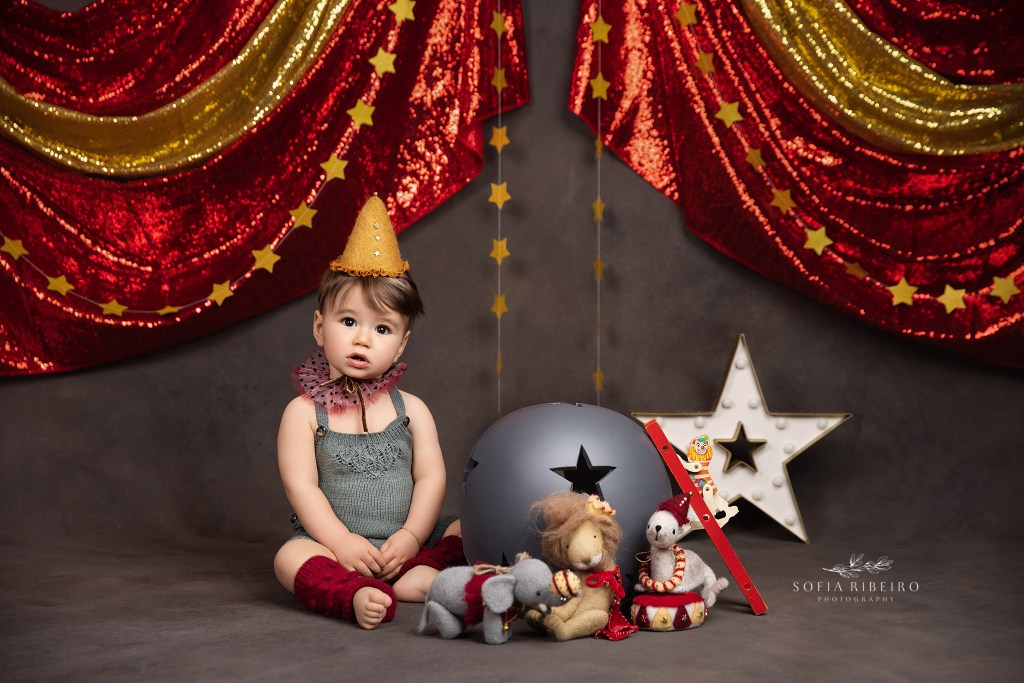 monmouth county nj baby photographer captures a vintage circus styled 1st birthday shoot for a client