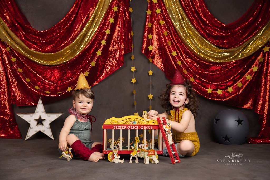 monmouth county nj baby photographer captures a vintage circus styled 1st birthday shoot for a client