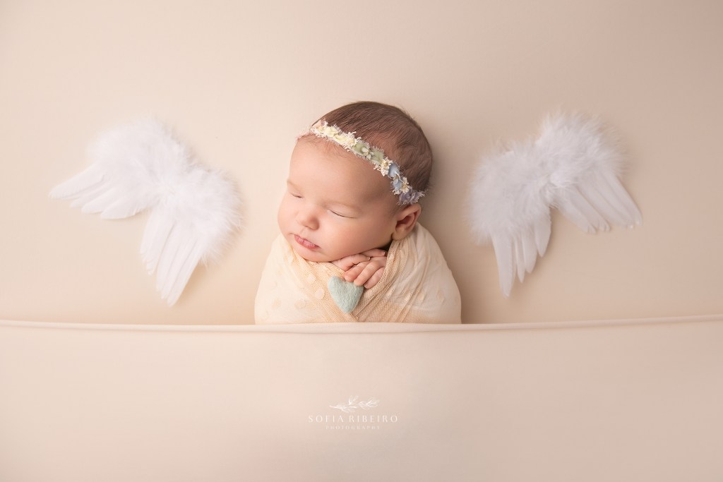 nj newborn photographer poses a baby girl honoring her angel baby siblings