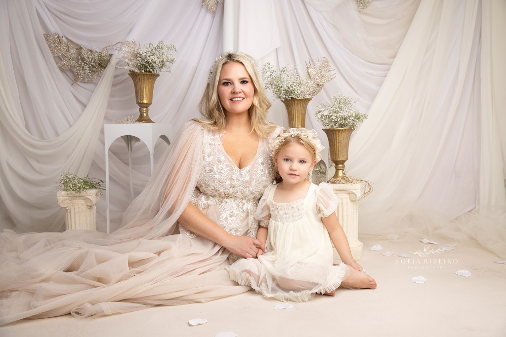 mother daughter photos in nj capture sweet purity in whites and lace dresses