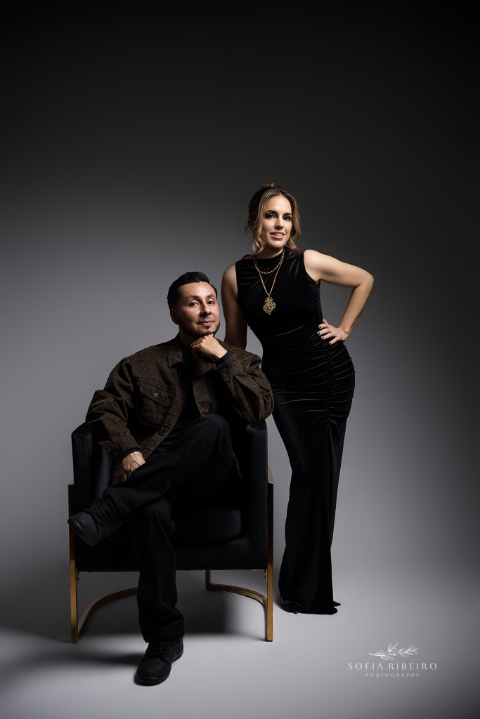 a magazine worthy couples pose for a 40th birthday portrait session in short hills nj