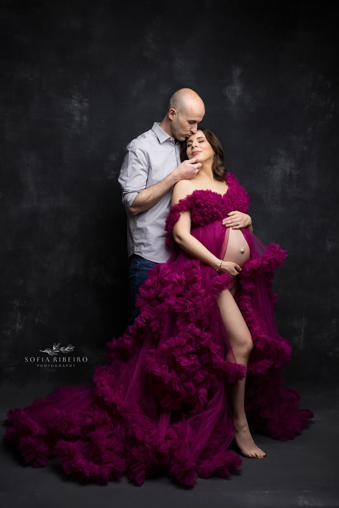 an intimate portrait of mom and dad together during maternity photographs in nj