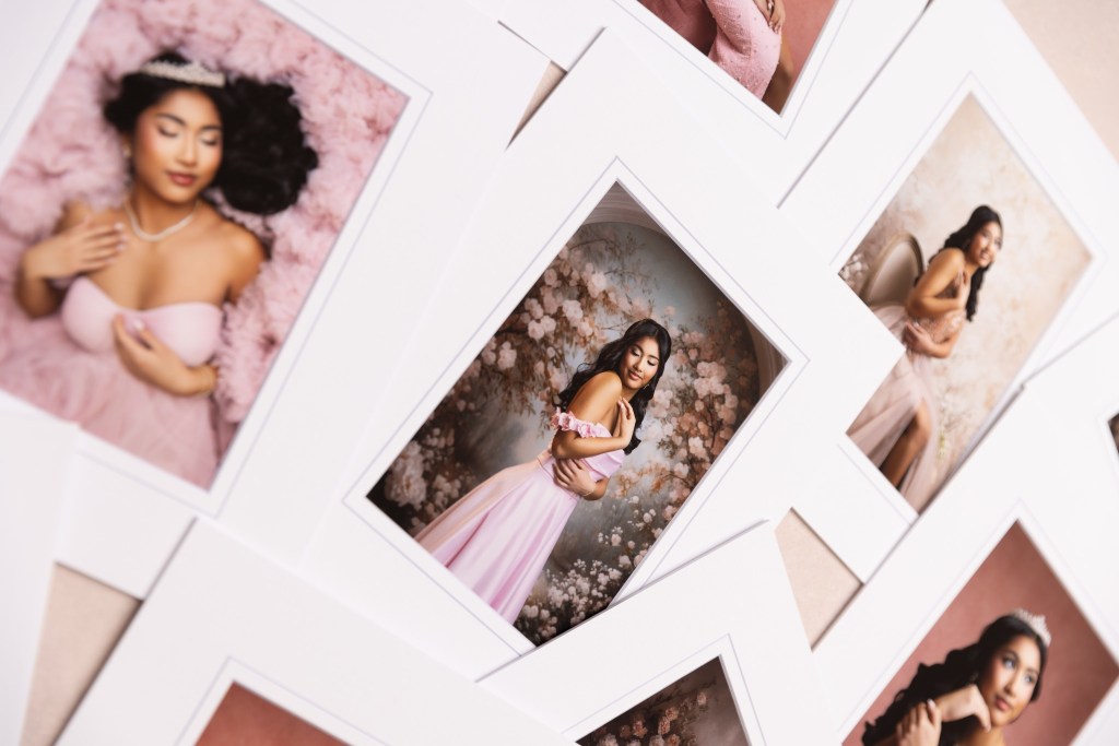 sweet sixteen photography in nj - a collection of folio prints matted in white mats