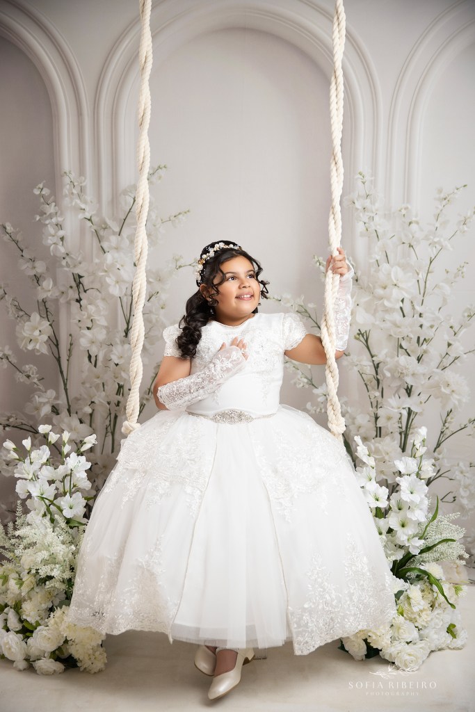 nj communion photographer captures fine art portraits for your childs first holy communion, all in white