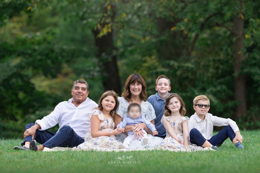 nj family photographer captures grandparents with all of their babies